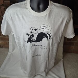 White Graphic Tee with Cartoon Print